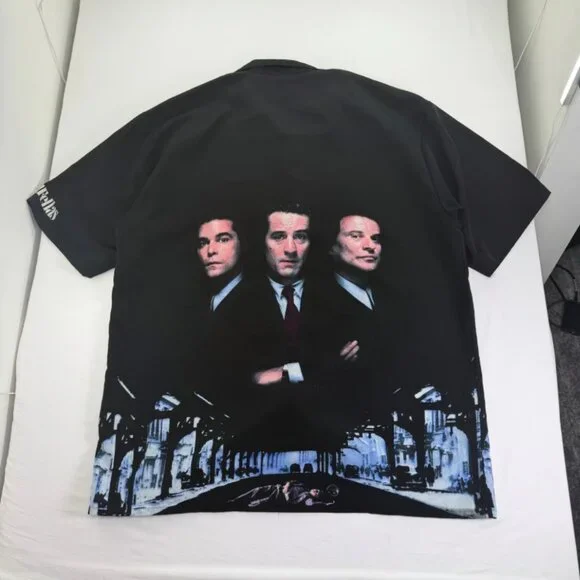 VTG 90s Y2K Dragonfly Goodfellas Mobster Button-Up Shirt - Picture 4 of 4